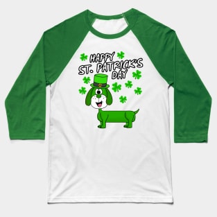 Happy St. Patrick's Day 2022 Dachshund Dog Lover Baseball T-Shirt